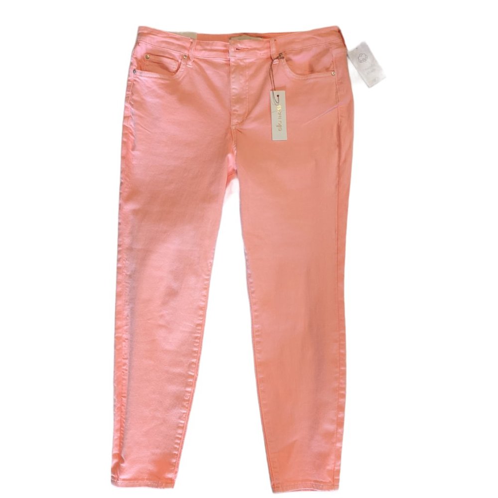 Ella Moss Mid Rise Skinny Ankle Coral Jeans